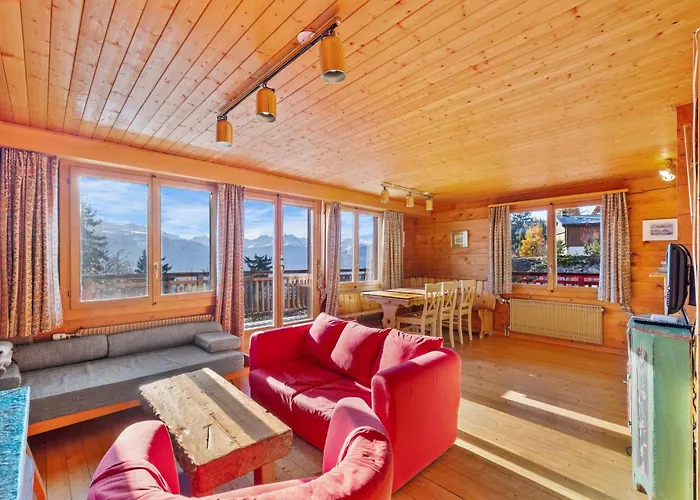 Praz Da Luys A Avec Vue Sur Les Alpes Chalé Anzère